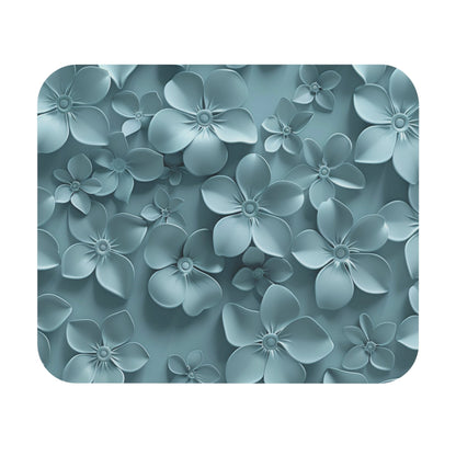 Blue Floral Mouse Pad – Elegant Botanical Desk Mat - MK CREATIONS