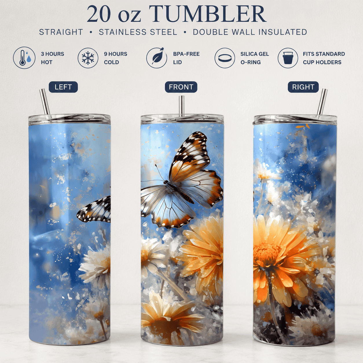 Butterfly-Tumbler - MK CREATIONS