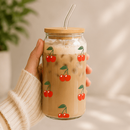 Cherry-Glass Cup - MK CREATIONS