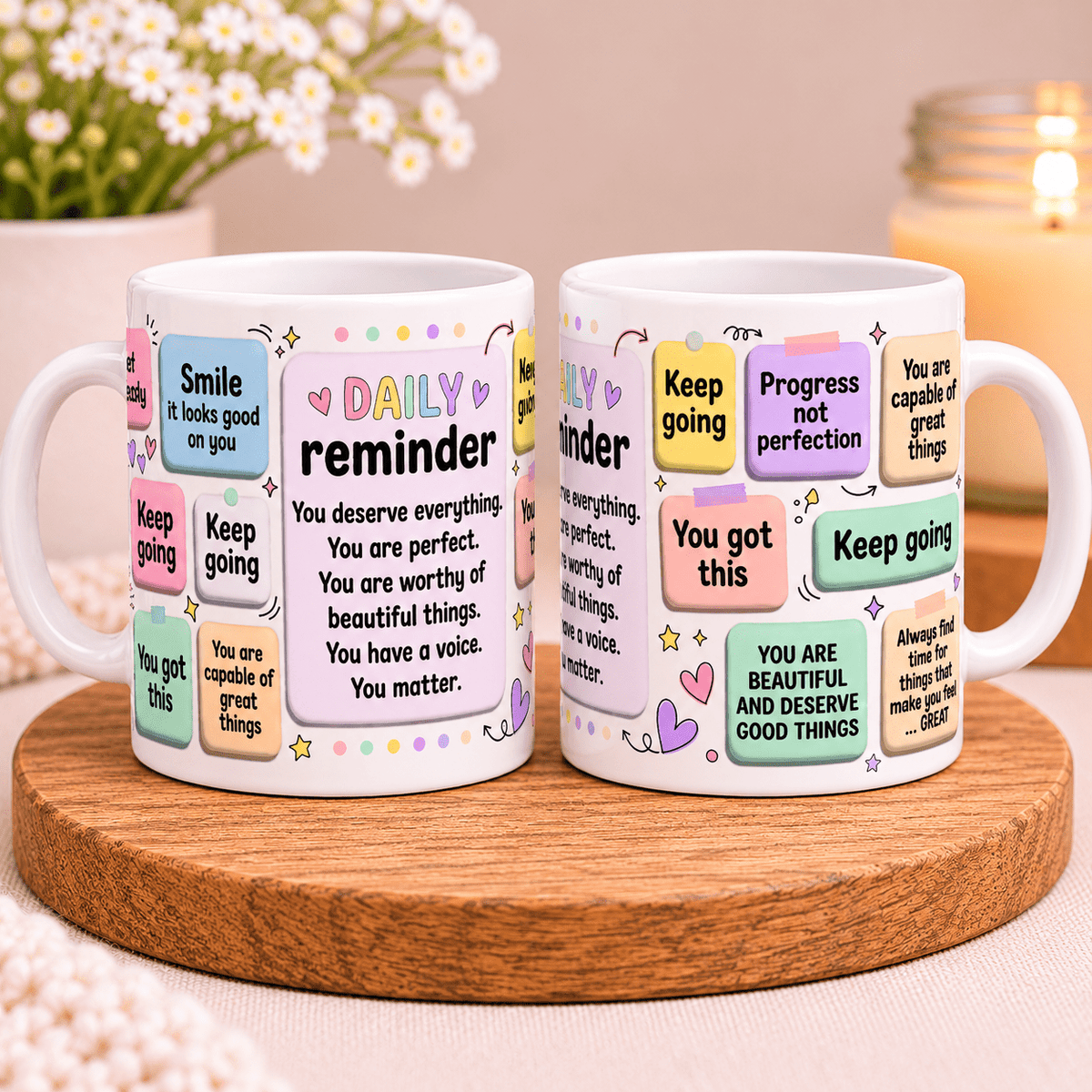 Daily Reminder Motivational Ceramic Mug - MK CREATIONS