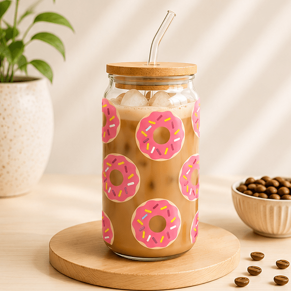Donut-Glass Cup - MK CREATIONS