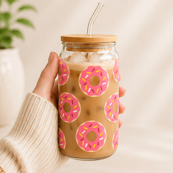 Donut-Glass Cup - MK CREATIONS