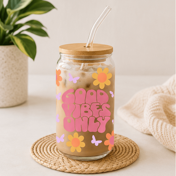 Good Vibes Only - Top-Rated Glass Cup for Everyday Enjoyment - MK CREATIONS
