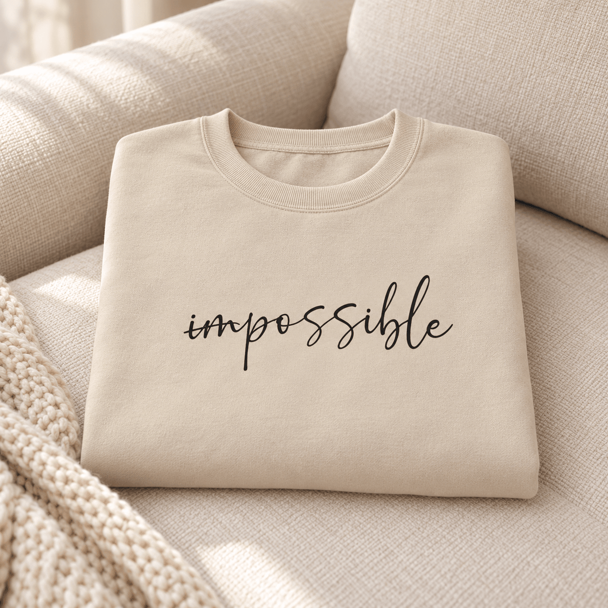 Impossible to Possible Sweatshirt | Inspirational Crewneck - MK CREATIONS