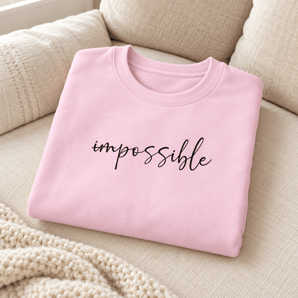 Impossible to Possible Sweatshirt | Inspirational Crewneck - MK CREATIONS