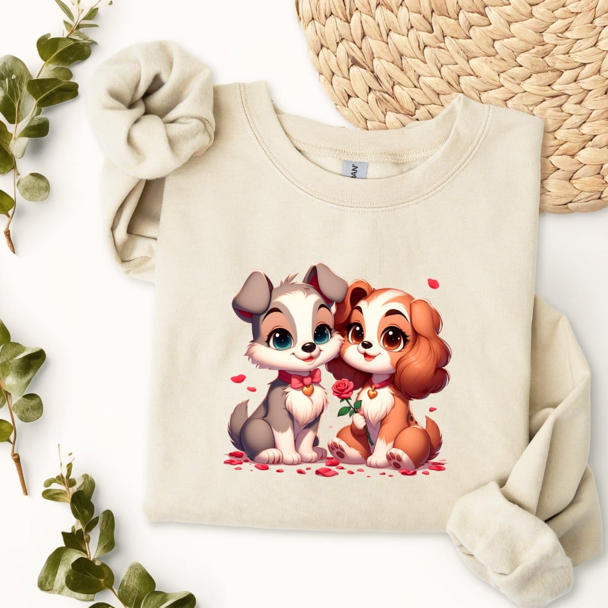 Lady and the Tramp Cartoon-Sweatshirt - MK Creations