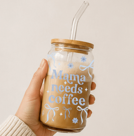 Mama Needs Coffee - Top - Rated Glass Cup for Coffee Lovers - MK CREATIONS