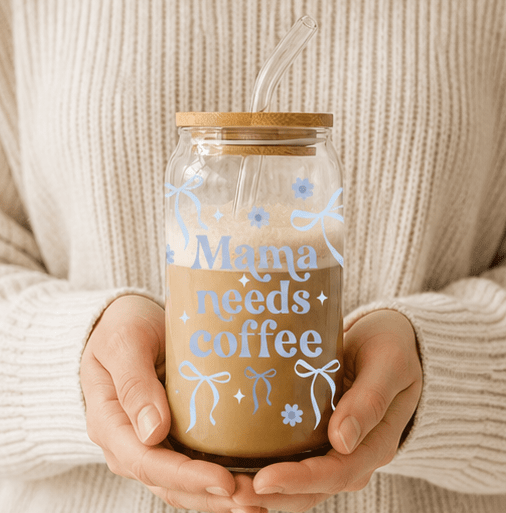 Mama Needs Coffee - Top - Rated Glass Cup for Coffee Lovers - MK CREATIONS
