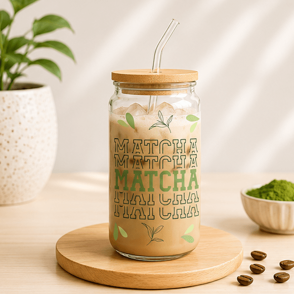 Matcha Magic Glass Cup - Top-Rated, User-Friendly Design - MK CREATIONS