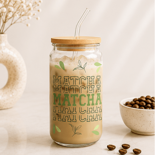 Matcha Magic Glass Cup - Top-Rated, User-Friendly Design - MK CREATIONS