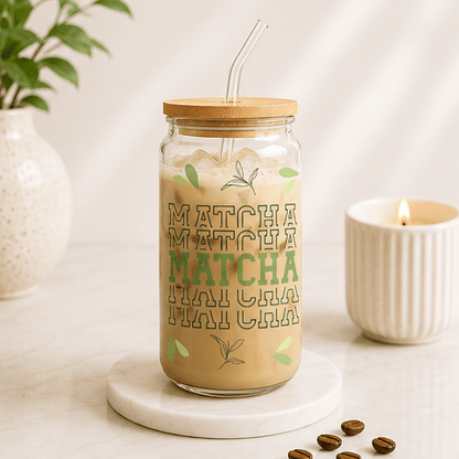 Matcha Magic Glass Cup - Top-Rated, User-Friendly Design - MK CREATIONS