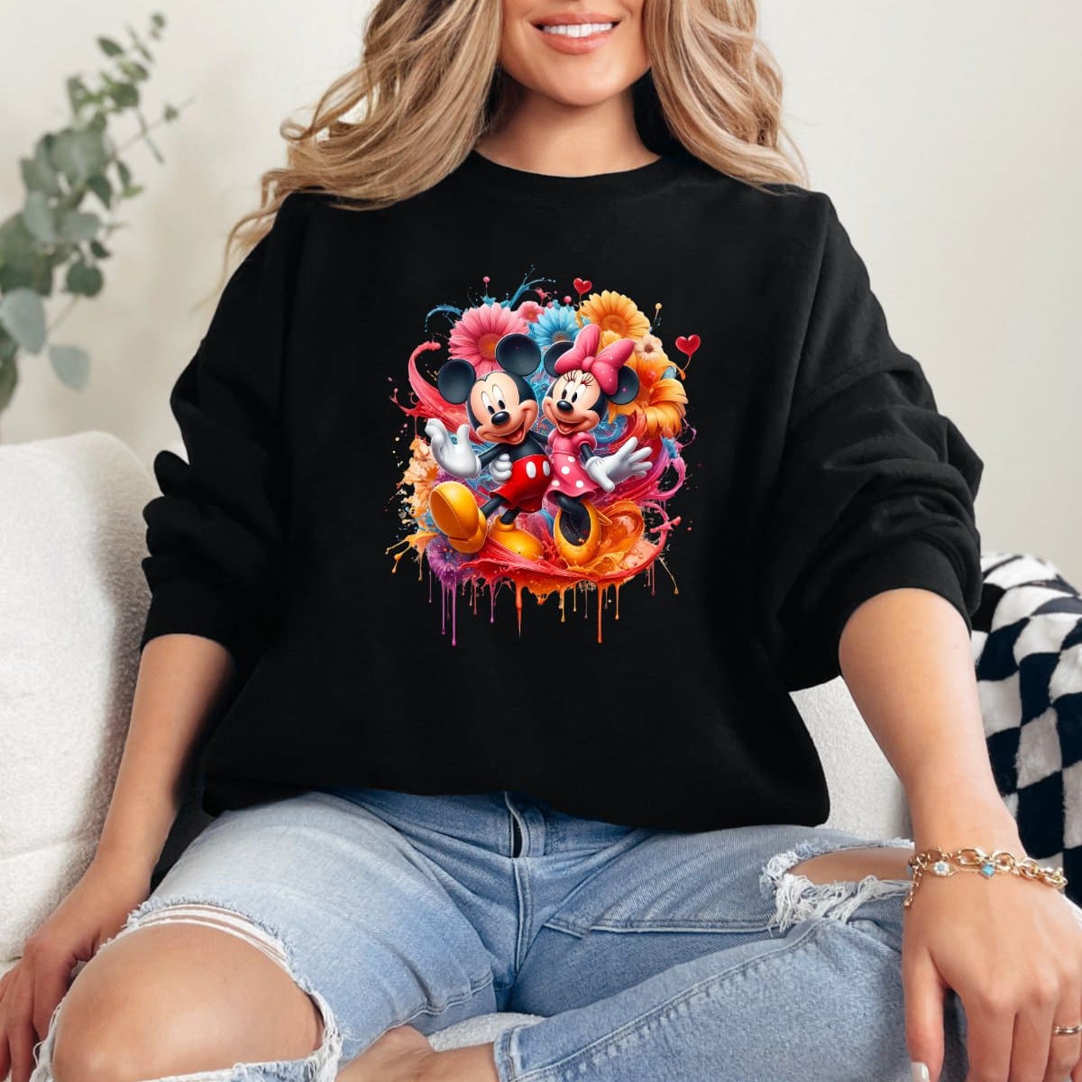 Minnie and Mickey-Sweatshirt - MK Creations