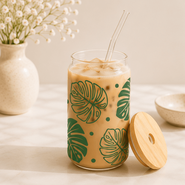 Monster leaf-Glass Cup - MK CREATIONS