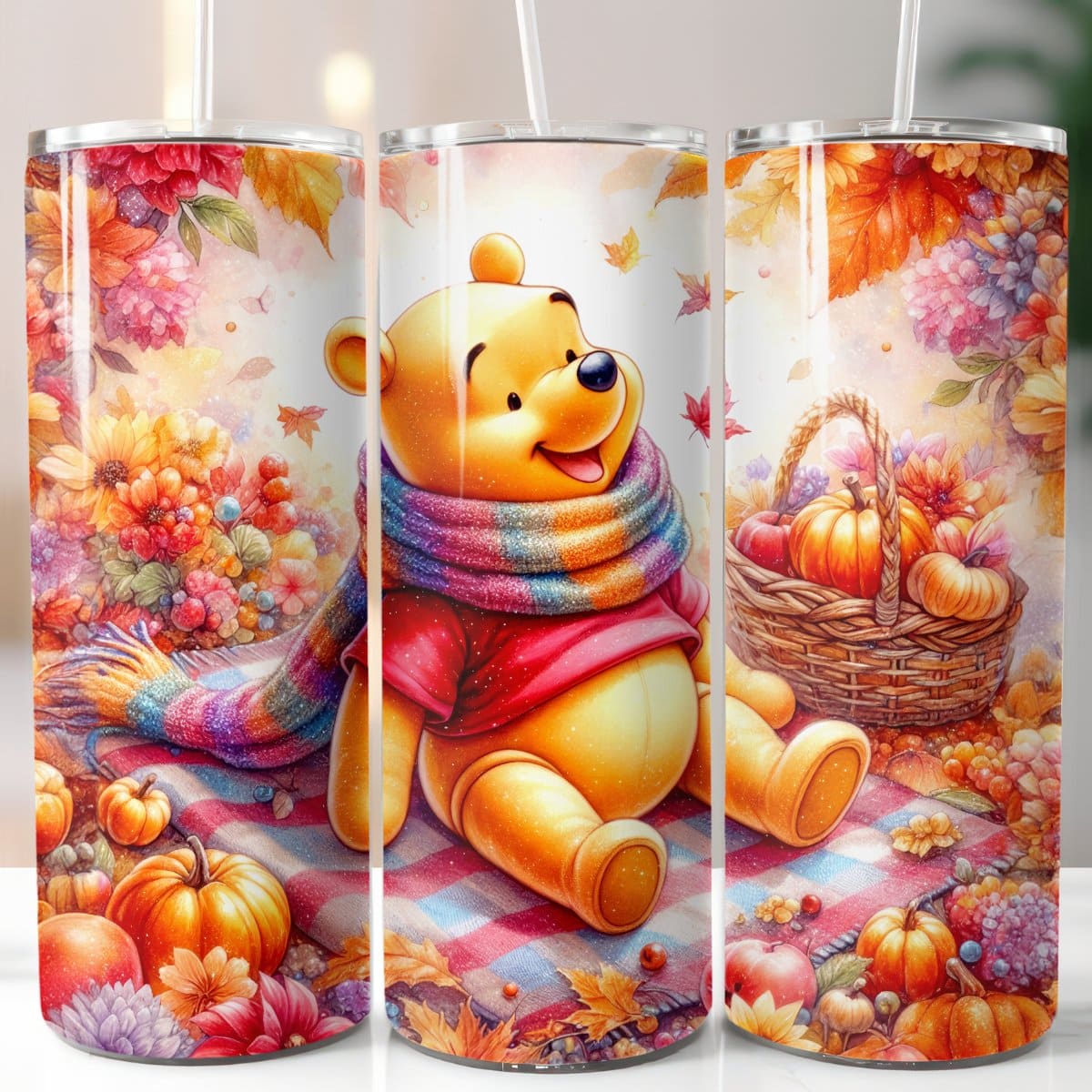 Pooh Fall Vibes - Tumbler - MK Creations