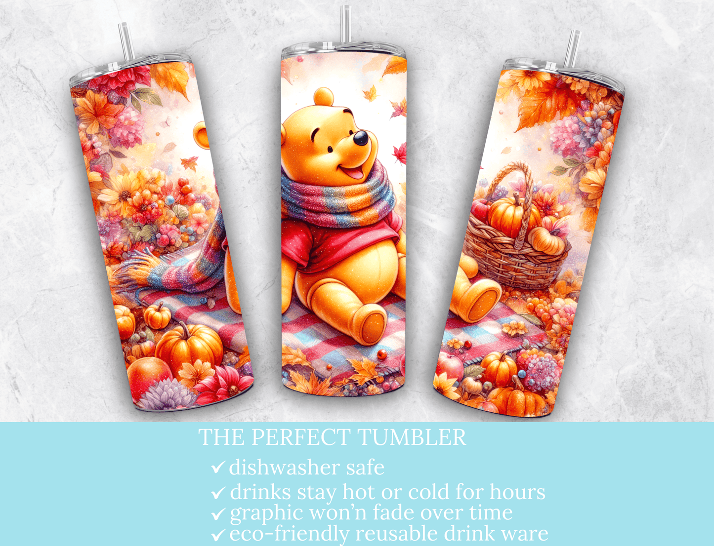 Pooh Fall Vibes - Tumbler - MK CREATIONS