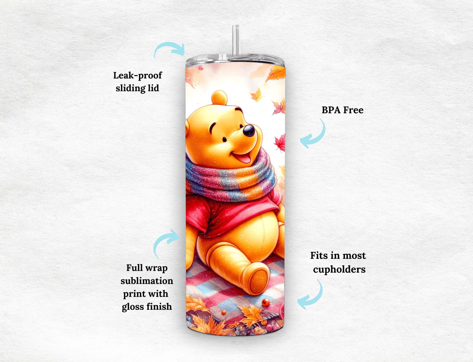 Pooh Fall Vibes - Tumbler - MK CREATIONS