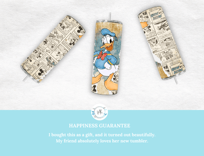 Retro Donald Duck 20 oz Skinny Tumbler. - MK CREATIONS