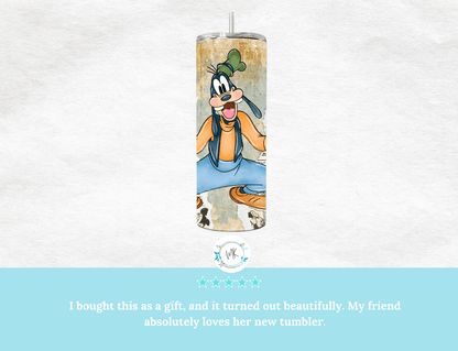 Retro Goofy 20 oz Skinny Tumbler. - MK CREATIONS