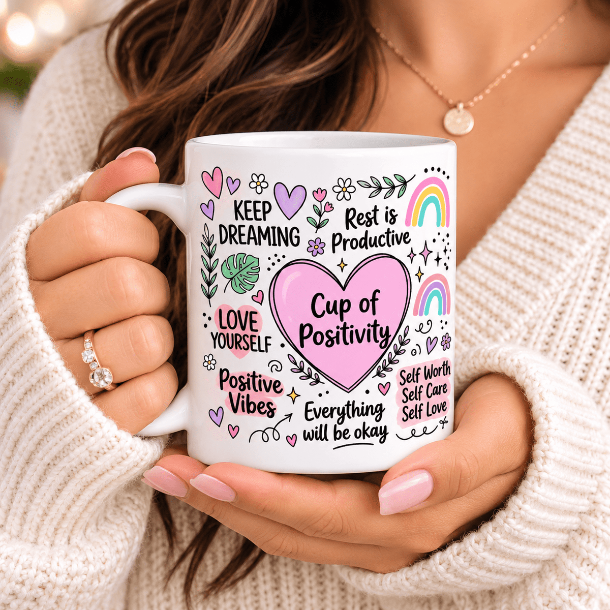 Self-Love Affirmations Ceramic Mug - MK CREATIONS