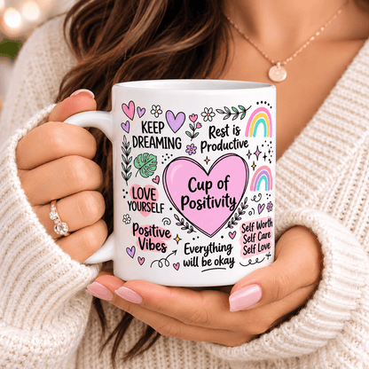 Self-Love Affirmations Ceramic Mug - MK CREATIONS