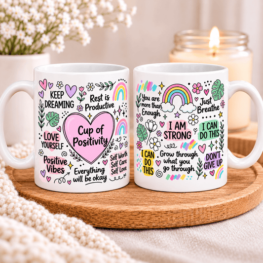 Self-Love Affirmations Ceramic Mug - MK CREATIONS