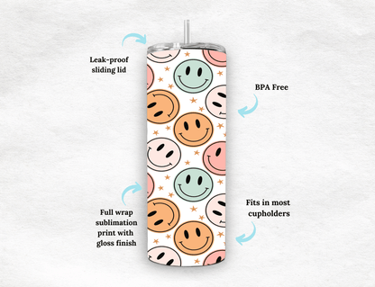 Smile Face - Tumbler - MK CREATIONS