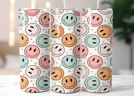 Smile Face-Tumbler - MK Creations