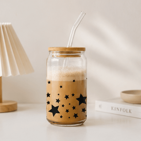 Stars Glass Cup - User - Friendly Drinkware for Every Occasion - MK CREATIONS