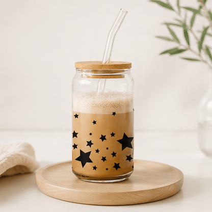 Stars Glass Cup - User - Friendly Drinkware for Every Occasion - MK CREATIONS