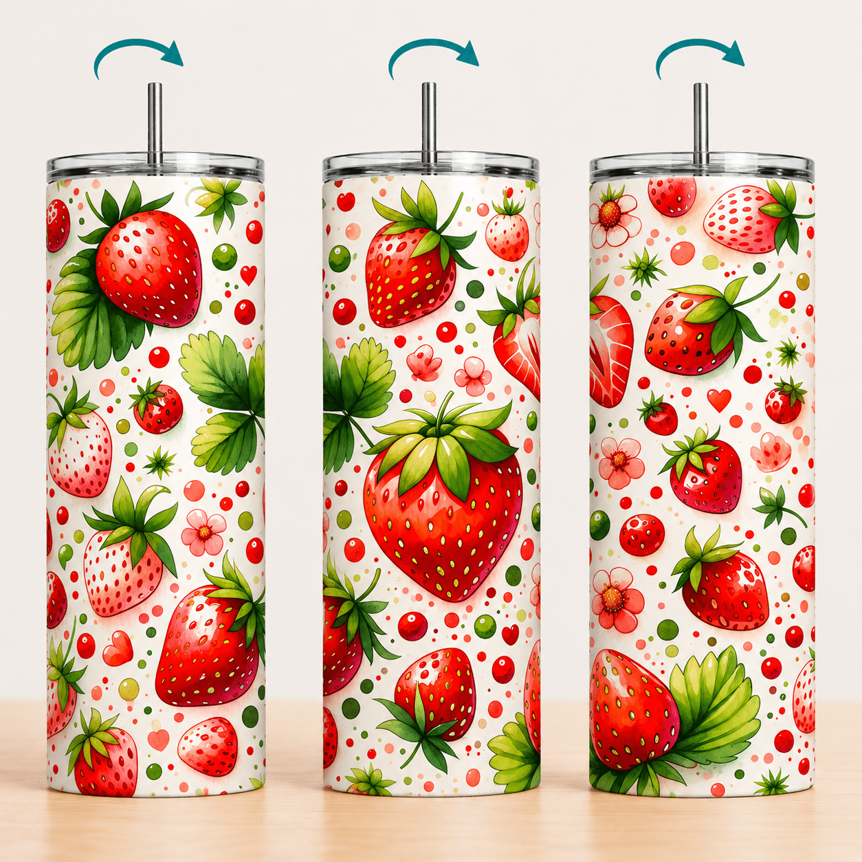Strawberry-Tumbler - MK CREATIONS