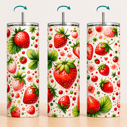 Strawberry-Tumbler - MK CREATIONS