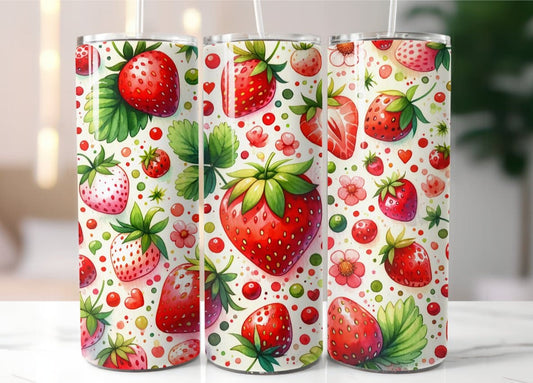 Strawberry-Tumbler - MK Creations