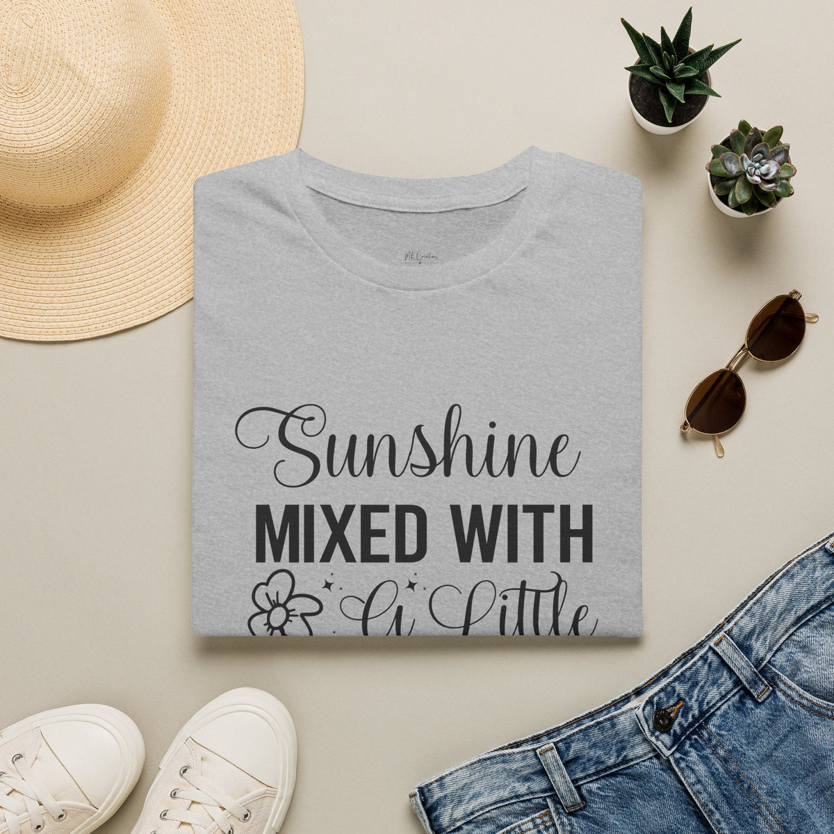 Sunshine Mixed With A Little Hurricane T-Shirt - MK CREATIONS