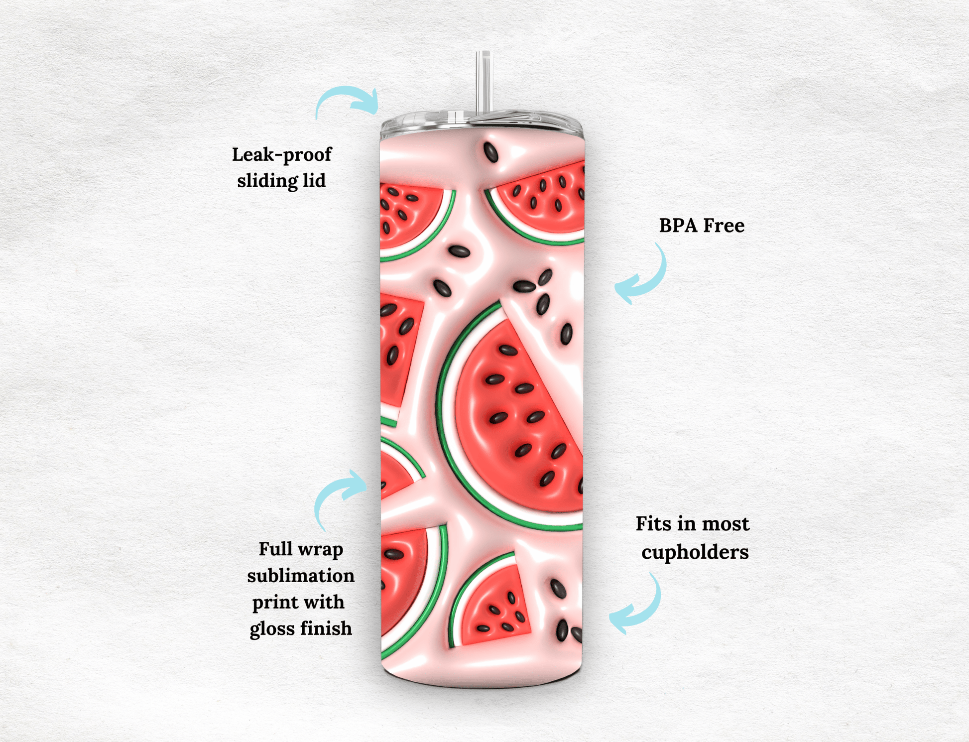 Watermelon - Tumbler - MK CREATIONS