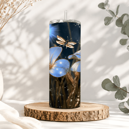 White Flowers-Tumbler - MK CREATIONS