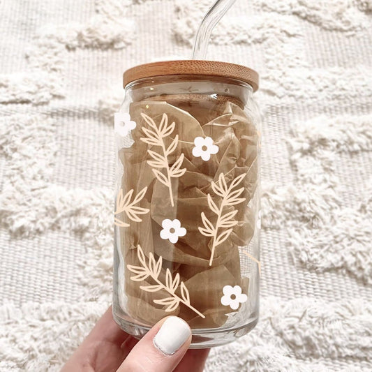 Wildflower - Glass Cup - MK Creations