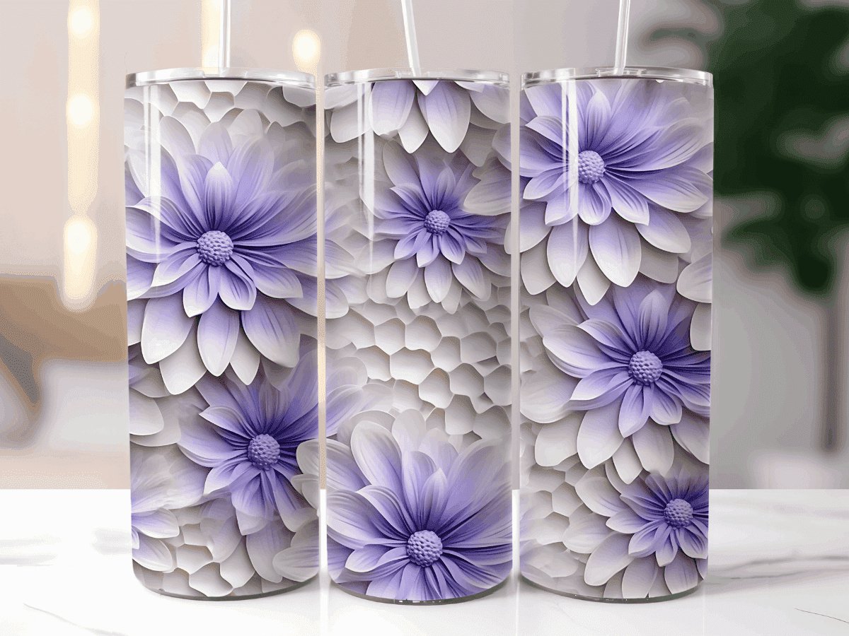 Flowers-Tumbler - MK Creations