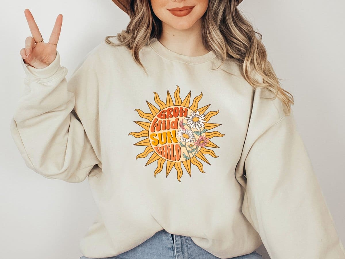 Grow Wild Sun Child-Sweatshirt - MK Creations