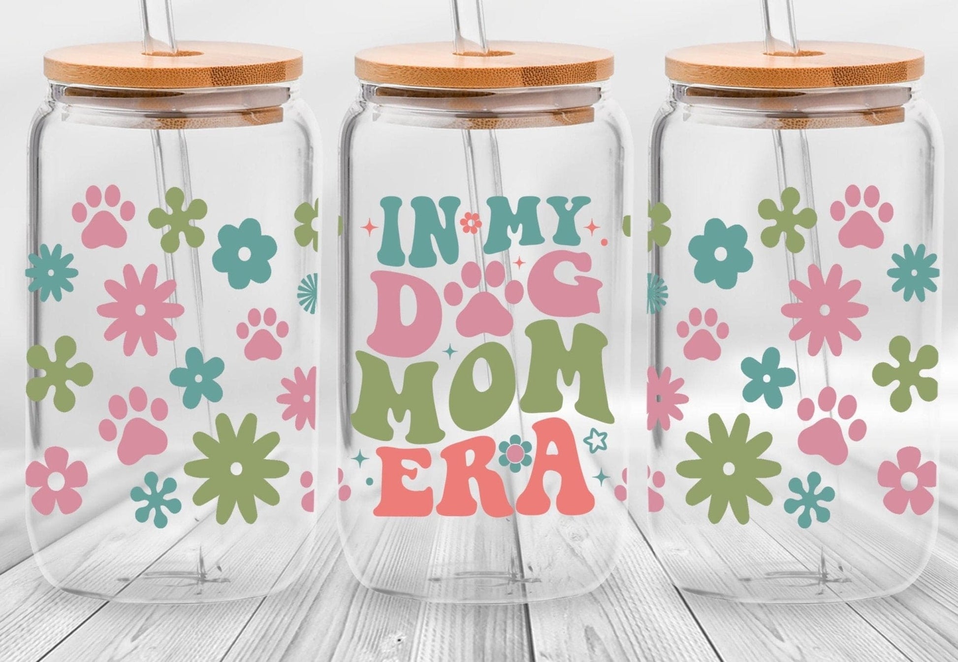 In My Dog Mom Era-Glass Cup - MK Creations