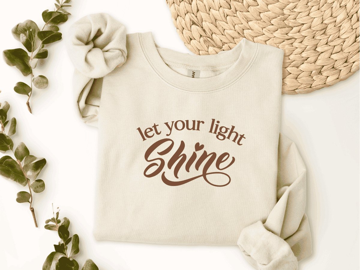 Let Your Light Shine Sweatshirt - MK Creations