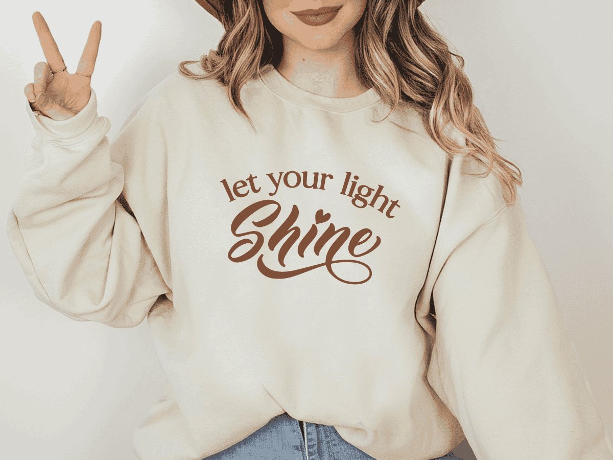 Let Your Light Shine Sweatshirt - MK Creations