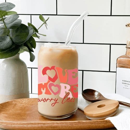 Love More-Glass Cup - MK Creations