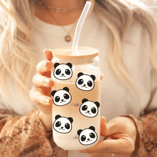 Panda-Glass Cup - MK Creations