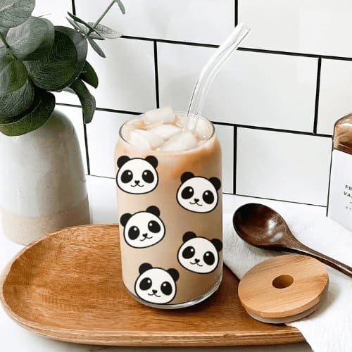 Panda-Glass Cup - MK Creations